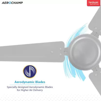 Hindware Aerochamp 1200 mm 3 Blade Ceiling Fan (White, Pack of 1) Hindware Aerochamp 1200 mm 3 Blade Ceiling Fan (White, Pack of 1)